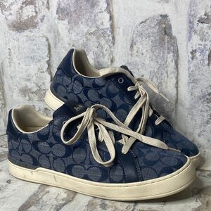 Coach Men’s Lowline Low Top Sneaker in Signature Denim